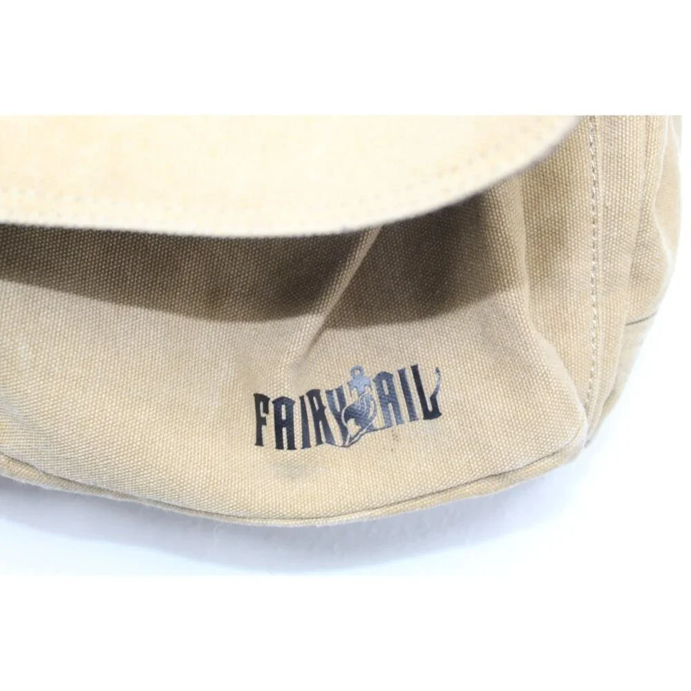 Anime‎ FAIRY TAIL Brown Tan Canvas Backpack Shoulder Bag Unisex College Travel
